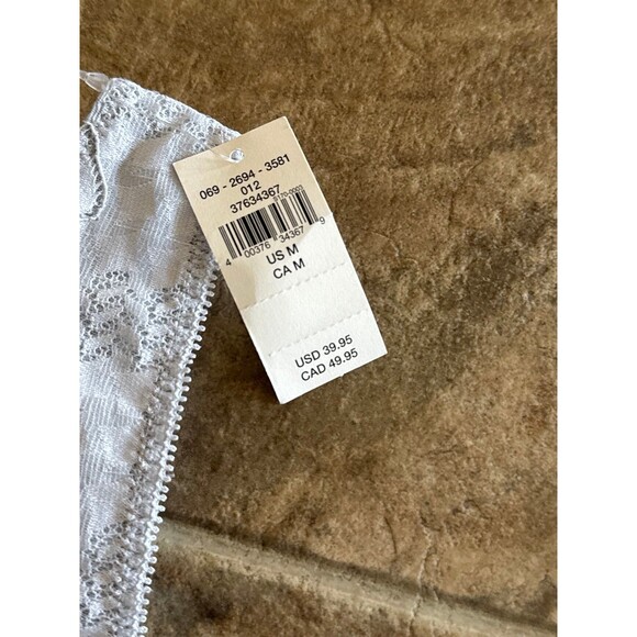 Aerie Lace Waffle Longline Bralette Medium Heather Gray Size Medium - Picture 11 of 11